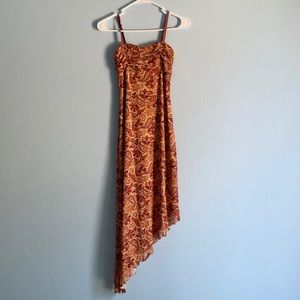 Paisley bohemian asymmetrical dress
